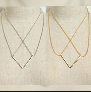 Crossed Dropped Necklace